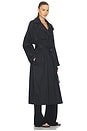 view 3 of 4 Swiss Cotton Sateen Trench Coat in Onyx