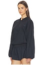view 2 of 5 Woven Cotton Half Zip Jacket in Onyx