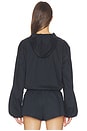 view 4 of 5 Woven Cotton Half Zip Jacket in Onyx