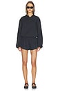 view 5 of 5 Woven Cotton Half Zip Jacket in Onyx