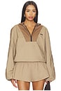 view 1 of 5 Woven Cotton Half Zip Jacket in Desert