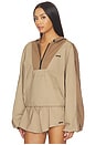 view 2 of 5 Woven Cotton Half Zip Jacket in Desert