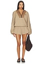 view 5 of 5 Woven Cotton Half Zip Jacket in Desert