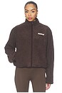 view 1 of 6 Teddy Boxy Zip Up Jacket in Espresso
