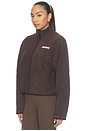view 4 of 6 Teddy Boxy Zip Up Jacket in Espresso