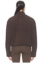 view 5 of 6 Teddy Boxy Zip Up Jacket in Espresso
