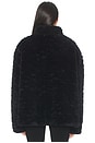 view 4 of 5 Faux Fur Zip Up Mock Neck Jacket in Onyx