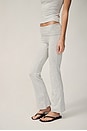 view 3 of 7 Cotton Jersey Foldover Pant in Light Heather Grey
