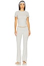 view 5 of 6 Cotton Jersey Foldover Pant in Light Heather Grey