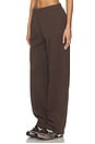 view 3 of 6 Cotton Fleece Classic Straight Leg Pant in Dark Sepia