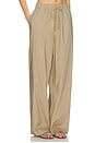 view 2 of 6 Swiss Cotton Sateen Oversized Drawstring Pant in Desert