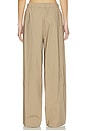 view 4 of 6 Swiss Cotton Sateen Oversized Drawstring Pant in Desert