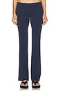 view 1 of 6 PANTALON À REVERS EN JERSEY DE COTON in Navy