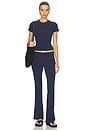 view 5 of 6 PANTALON À REVERS EN JERSEY DE COTON in Navy