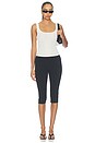 view 5 of 6 Refined Knit High Waist Capri in Onyx