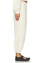 view 3 of 6 Drapey French Terry Cropped Low Rise Jogger in Buff