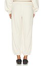 view 4 of 6 Drapey French Terry Cropped Low Rise Jogger in Buff