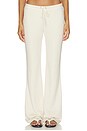 view 1 of 6 Drapey French Terry Straight Leg Pant in Buff