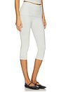 view 2 of 6 Cotton Jersey Foldover Capri in Light Heather Grey