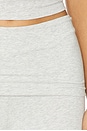 view 6 of 6 Cotton Jersey Foldover Capri in Light Heather Grey