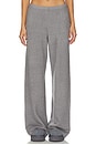 view 1 of 6 Textured Knit Relaxed Pant in Dark Heather Grey