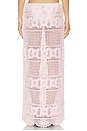 view 4 of 6 Crochet Swim Long Skirt in Cherry Blossom