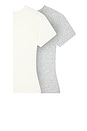 view 1 of 5 Cotton Jersey 2 Pack T-Shirt in Light Heather Grey - Marble
