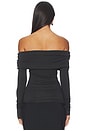 view 3 of 4 Sheer Modal Off Shoulder Long Sleeve Top in Onyx