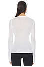 view 3 of 4 Sheer Cotton Long Sleeve Top in Snow