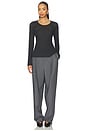 view 4 of 4 Sheer Cotton Long Sleeve Top in Soot