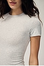 view 5 of 7 Cotton Jersey T-Shirt in Light Heather Grey