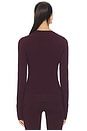 view 3 of 4 Cotton Jersey Long Sleeve T-shirt in Currant