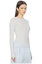 view 2 of 4 Sheer Cashmere Long Sleeve Top in Pearl