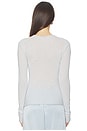 view 3 of 4 Sheer Cashmere Long Sleeve Top in Pearl