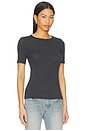 view 2 of 4 Sheer Modal T-shirt in Onyx