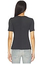 view 3 of 4 Sheer Modal T-shirt in Onyx