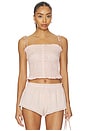 view 1 of 4 Garment Washed Ruffle Cami in Barely Pink in Dusty Pink
