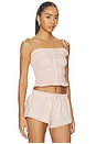 view 2 of 4 Garment Washed Ruffle Cami in Barely Pink in Dusty Pink