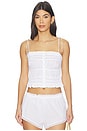 view 1 of 4 Garment Washed Ruffle Cami in Snow