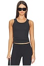 view 1 of 4 Cotton Rib High Scoop Tank in Soot