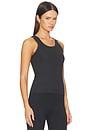 view 2 of 4 Cotton Rib High Scoop Tank in Soot