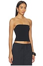 view 2 of 4 Refined Knit Tube Top in Obsidian