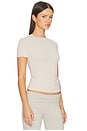 view 2 of 4 T-SHIRT EN JERSEY DE COTON in Stone