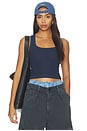 view 1 of 4 Cotton Rib Tank in Navy