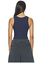 view 3 of 4 Cotton Rib Tank in Navy