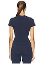 view 3 of 4 CAMISETA DE MALHA DE ALGODÃO in Navy