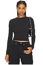 view 1 of 4 Cotton Jersey Long Sleeve T-Shirt in Soot