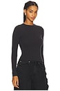 view 2 of 4 Cotton Jersey Long Sleeve T-Shirt in Soot