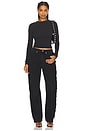 view 4 of 4 Cotton Jersey Long Sleeve T-Shirt in Soot