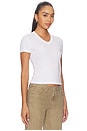 view 2 of 4 Worn in Jersey Baby V Neck Tee in Snow